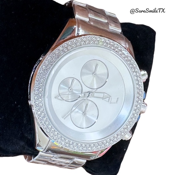 VESTAL ZR2018 Swarovski Silver Stainless Steel 43mm Watch - NWOT - Picture 5 of 15